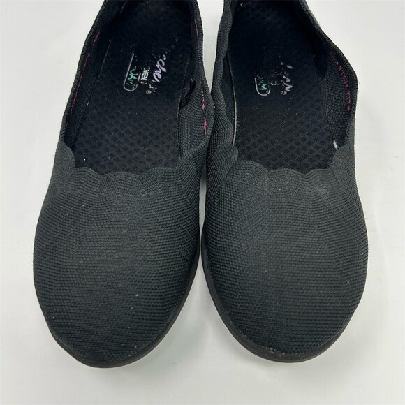 Skechers Cleo Flex Wedge Women's Ballet Flats Black Stretch Fit Slip-On Size 8 - Picture 5 of 11